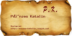 Pénzes Katalin névjegykártya