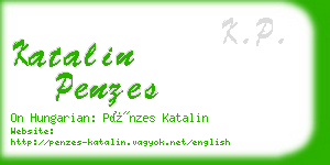 katalin penzes business card
